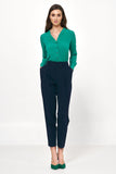 High-Waisted Balloon Pants with Pockets for Office Style