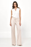 Casual Sleeveless V-Neck Viscose Blouse for Everyday Wear