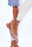 Rhinestone-Embellished Open Heel Ballerinas for Summer