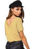 Striped Short Sleeve Round Neck Shirt