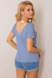 Short Sleeve Striped Round Neck Shirt