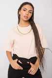 Loose Fit Women's T-Shirt with Decorative Chain Detail