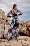 Elegant maxi dress with a flowing cut and chic details.