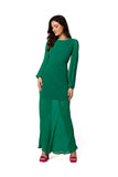 Chic Open Back Chiffon Maxi Dress for Special Occasions