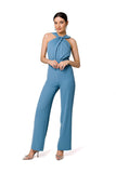 Elegant Open Shoulder Jumpsuit with Stylish Front Design