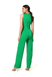 Elegant Open Shoulder Jumpsuit with Interlacing Detail