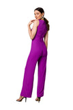 Elegant Open Shoulder Jumpsuit with Front Interlacing