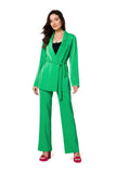 Flowing Fabric Jacket with Belt for Bold Femininity