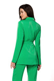 Flowing Fabric Jacket with Belt for Bold Femininity