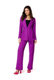Flowing Fabric Jacket with Belt for Bold Feminine Style