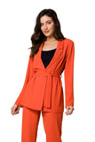 Flowy Belted Jacket in Vibrant Colors for Women
