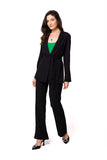 Flowing Fabric Jacket with Belt for Bold Femininity
