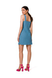 Alluring Casual Mini Dress with Covered Zipper