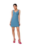 Alluring Casual Mini Dress with Covered Zipper