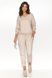 Stylish Women's Sweatshirt Set with Practical Pockets