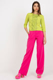 Lace-Trimmed 3/4 Sleeve Blouse with Round Neckline