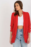 Elegant Lined Women's 3/4 Sleeve Unbuttoned Jacket