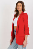 Elegant Lined Women's 3/4 Sleeve Unbuttoned Jacket