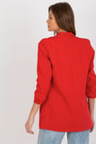 Elegant Lined Women's 3/4 Sleeve Unbuttoned Jacket