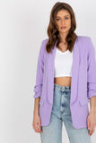 Elegant Lined Women's 3/4 Sleeve Unbuttoned Jacket