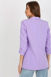 Elegant Lined Women's 3/4 Sleeve Unbuttoned Jacket
