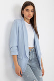 Stylish Unbuttoned Women's 3/4 Sleeve Lined Jacket