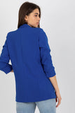 Chic 3/4 Sleeve Lined Women's Jacket with Imitation Pockets