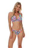 Colorful Geometric Bralette Bikini Bra for Bust Support
