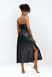 Satin Slip with Lace Trim and Adjustable Belt