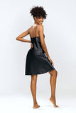 Seductive Lace and Satin Chemise with Cut-Out Neckline