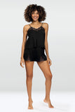 Sensual Satin Nightwear Set with Lace Details