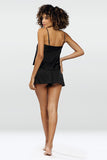 Sensual Satin Nightwear Set with Lace Details