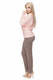 Chic Oversized Pregnancy Sweater with Boat Neckline