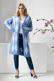 Geometric Pattern Long Sleeve Unbuttoned Cardigan