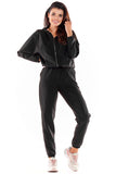 Loose Cut Pants with Elastic Waistband and Sporty Finish