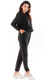 Loose Cut Pants with Elastic Waistband and Sporty Finish
