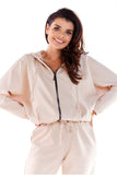 Sporty Relaxed Hooded Zip Sweatshirt for Urban Style