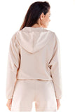 Sporty Relaxed Hooded Zip Sweatshirt for Urban Style