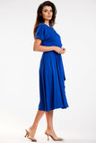 Airy Midi Kimono Dress with Waist Tie - Perfect for Work