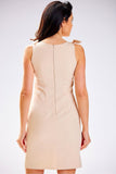Fitted Feminine Dress with Decorative Shoulder Binding