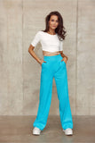 Wide Cut High Rise Pants with Side Slip Pockets