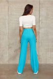 Wide Cut High Rise Pants with Side Slip Pockets