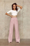 Long Wide-Legged Bell-Bottom Pants with Slip Pockets