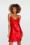 Sensual Satin Slip with Lace Trim and Adjustable Straps