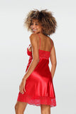 Sensual Satin Slip with Lace Trim and Adjustable Straps