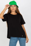 Short Sleeve Round Neck Women's T-Shirt with Extended Back