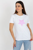 Decorative Print Short Sleeve Women's T-Shirt