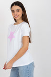 Decorative Print Short Sleeve Women's T-Shirt