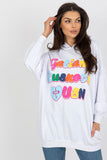Casual Hooded Sweatshirt with Pockets and Front Inscription