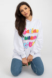 Casual Hooded Sweatshirt with Pockets and Front Inscription